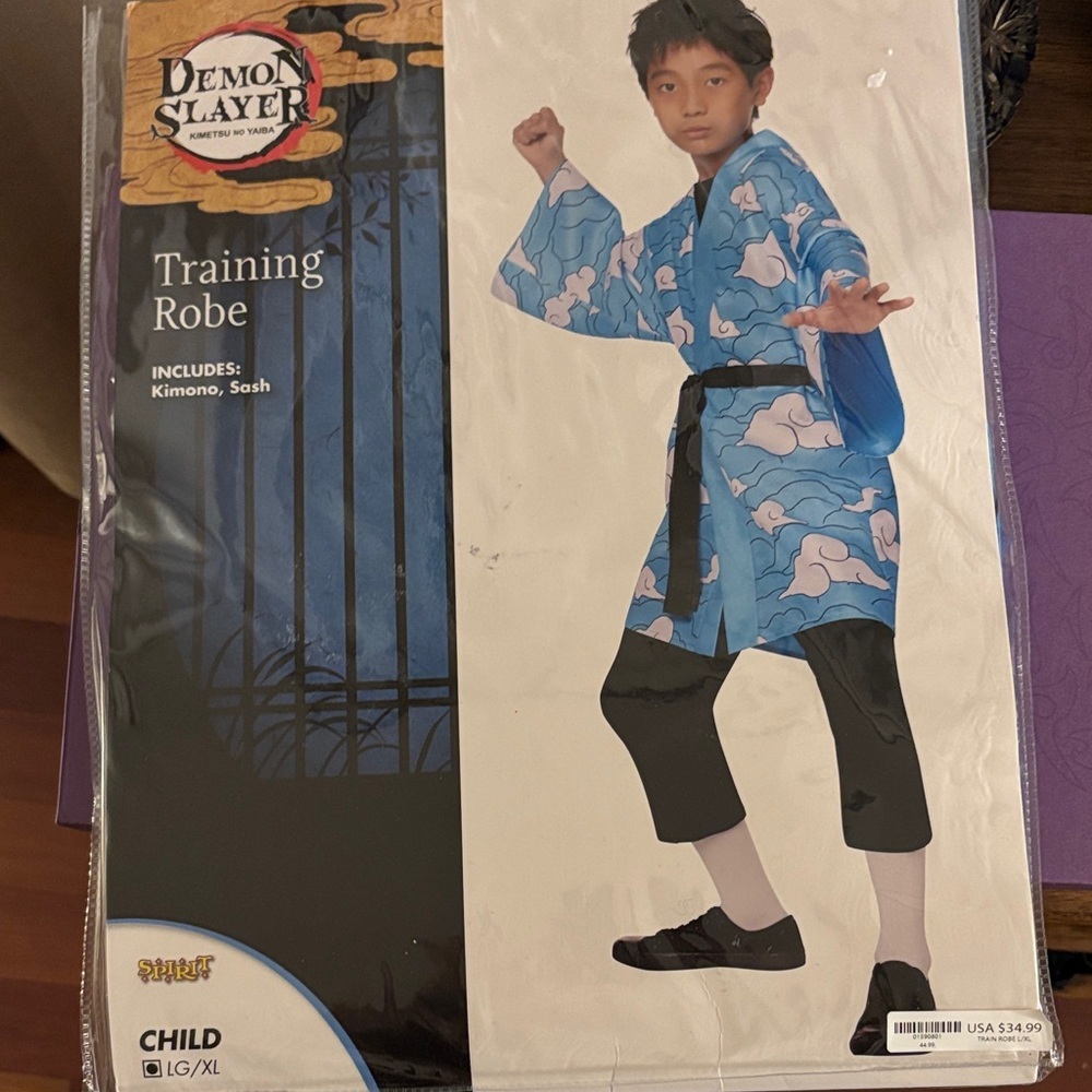 Spirit Halloween Demonslayer Training Robe for Kids - Kimono/Sash‎